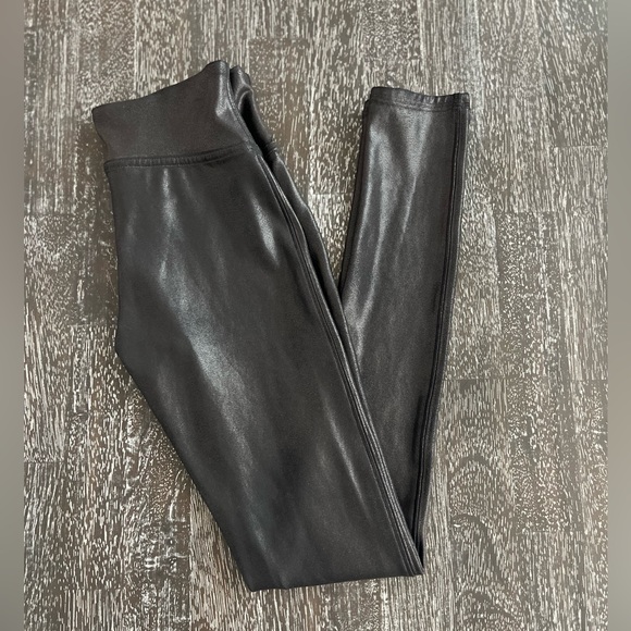 SPANX Pants - Spanx Faux Leather Leggings in Black